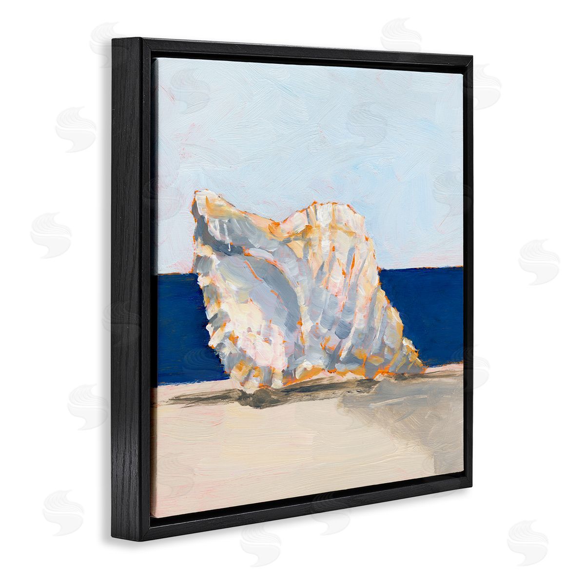 Ethan Harper Conch Still Life Painting Black Floating Frame Canvas Wall Art Print