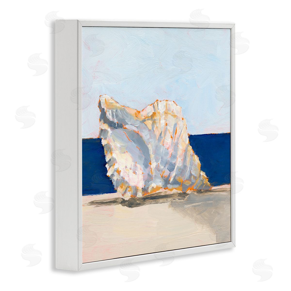 Ethan Harper Conch Still Life Painting White Framed Glicee Wall Art Print