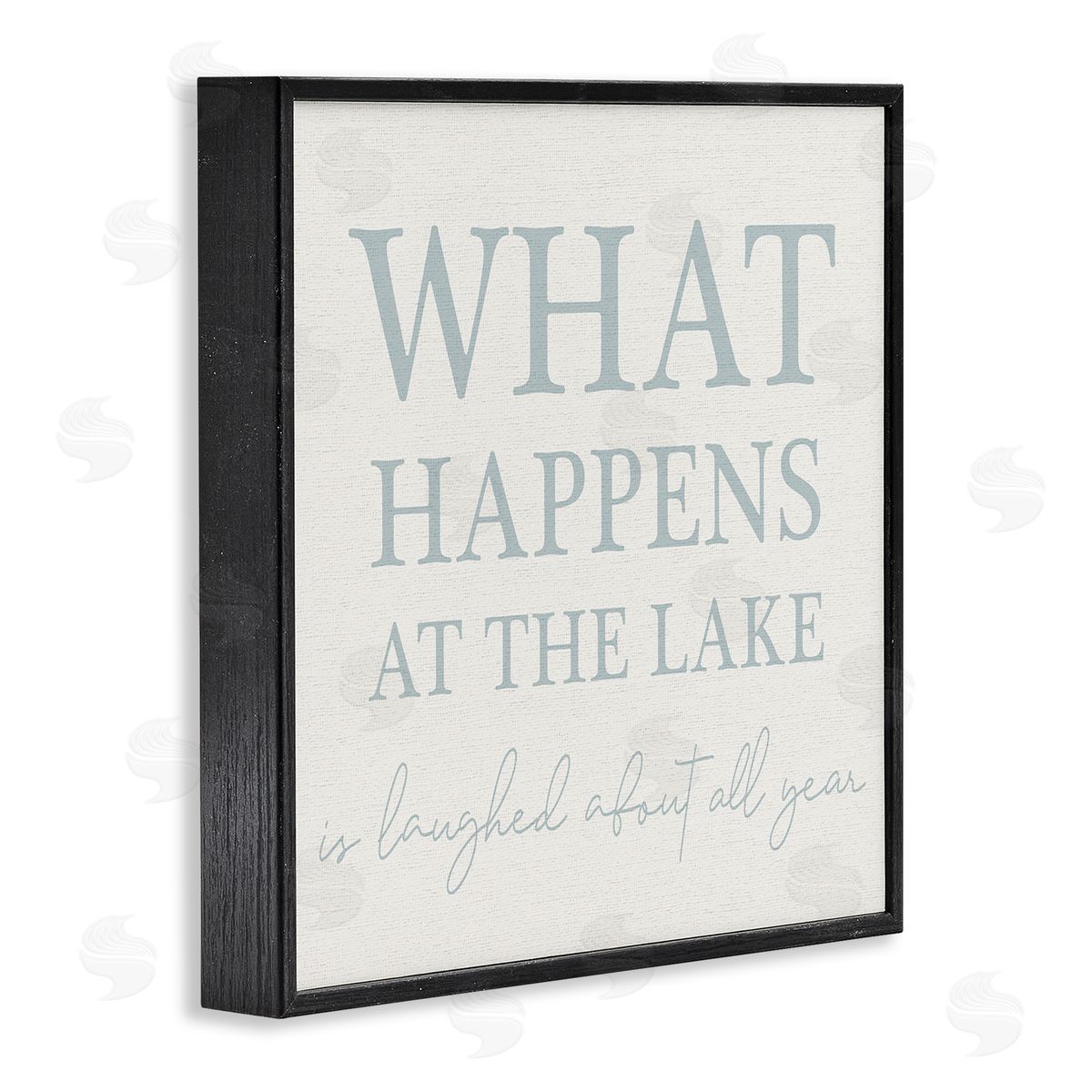 Stupell Studio Funny Lake House Phrase Black Framed Glicee Wall Art Print