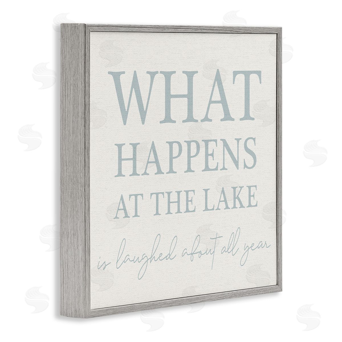 Stupell Studio Funny Lake House Phrase Gray Framed Glicee Wall Art Print