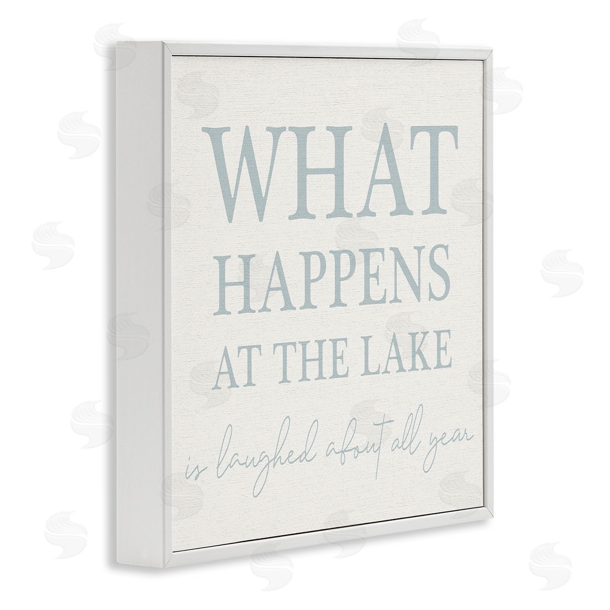 Stupell Studio Funny Lake House Phrase White Framed Glicee Wall Art Print