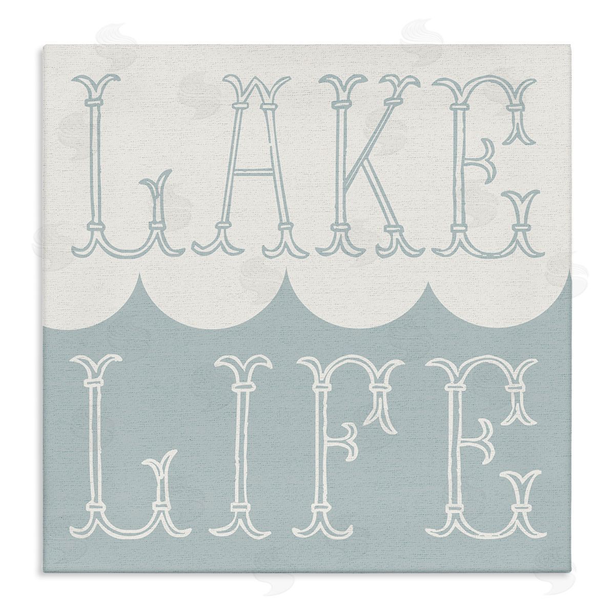 Stupell Studio Lake Life Wave Pattern Stretched Canvas Wall Art Print