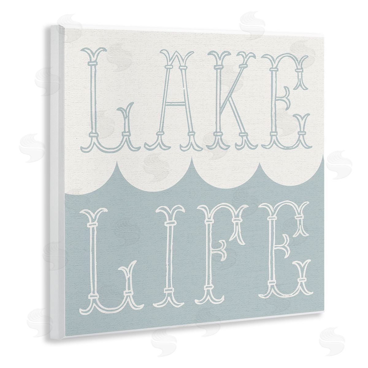 Stupell Studio Lake Life Wave Pattern Wooden Wall Plaque Art Print