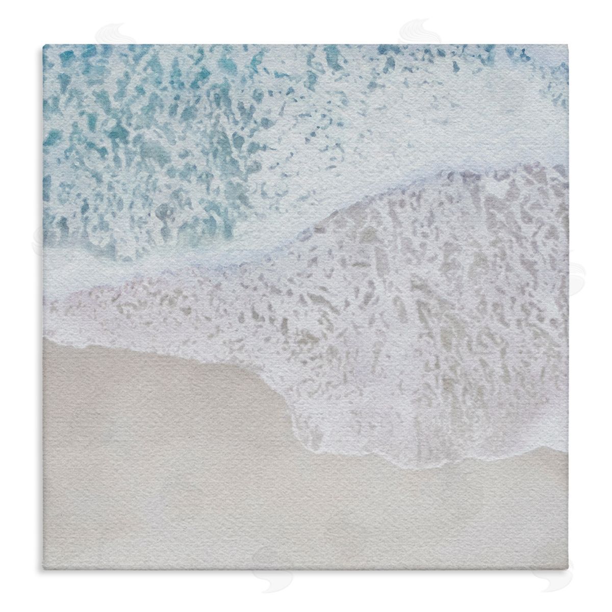 LSR Design Studio Foamy Ocean Waves Stretched Canvas Wall Art Print
