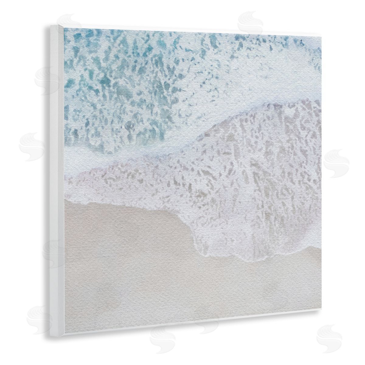 LSR Design Studio Foamy Ocean Waves Wooden Wall Plaque Art Print