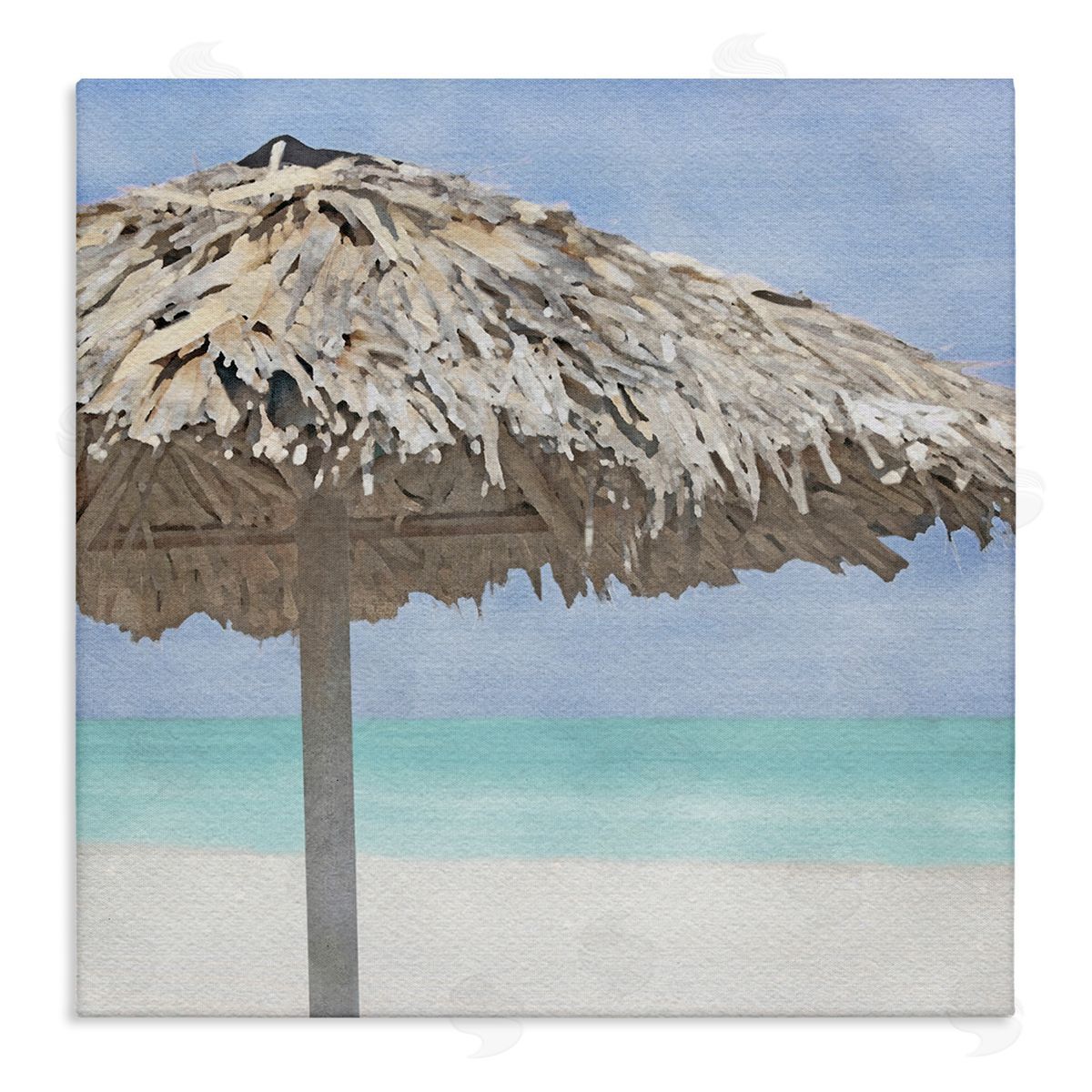 LSR Design Studio Tropical Beach Canopy Stretched Canvas Wall Art Print