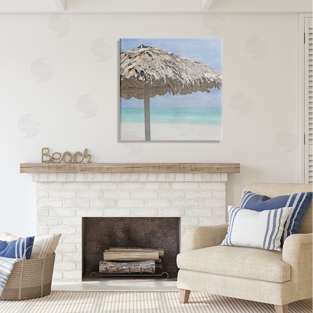 LSR Design Studio Tropical Beach Canopy Canvas Wall Art in Room