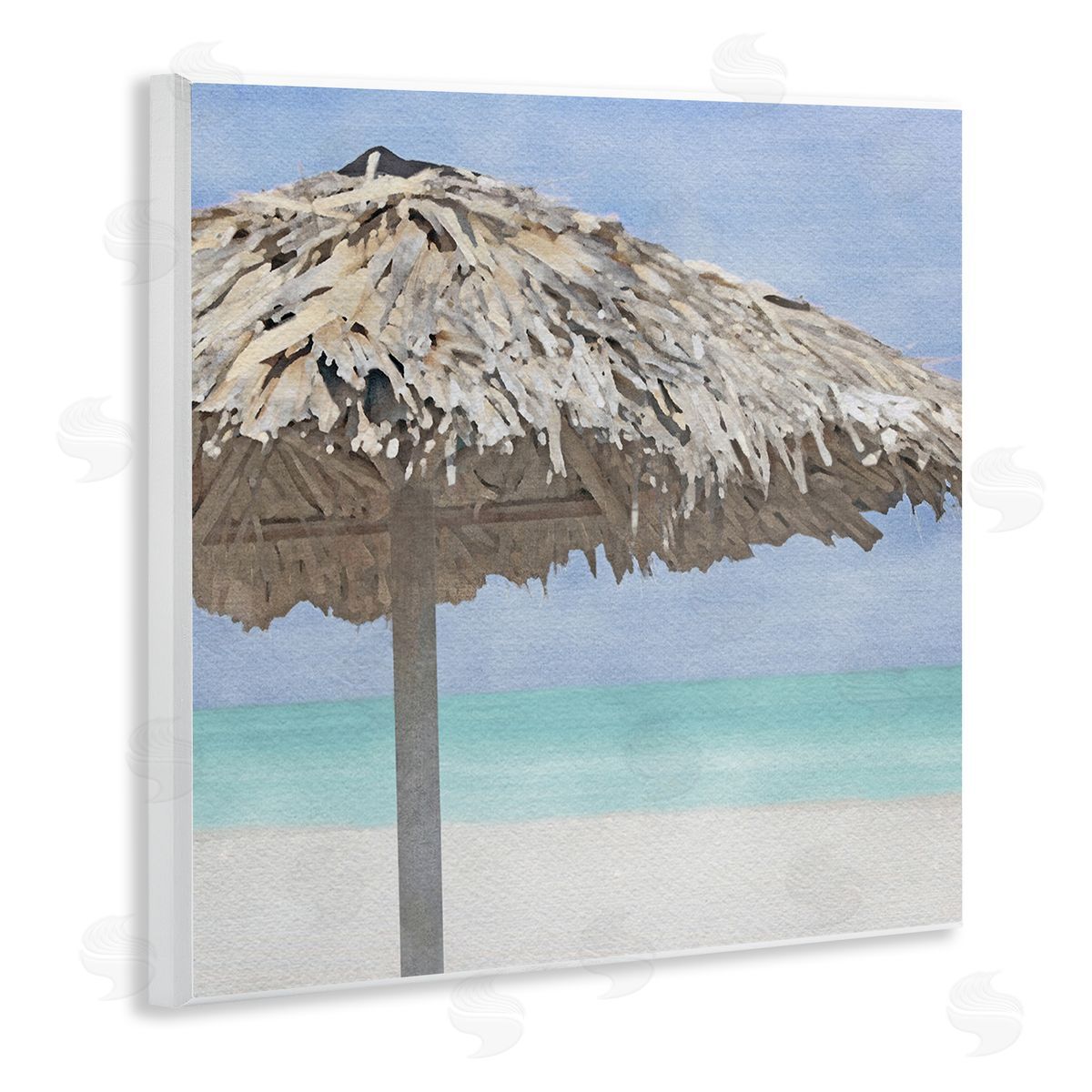 LSR Design Studio Tropical Beach Canopy Wooden Wall Plaque Art Print