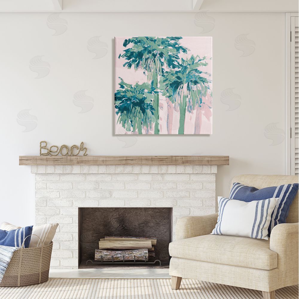 Jane Slivka Abstract Palms Trees Canvas Wall Art in Room