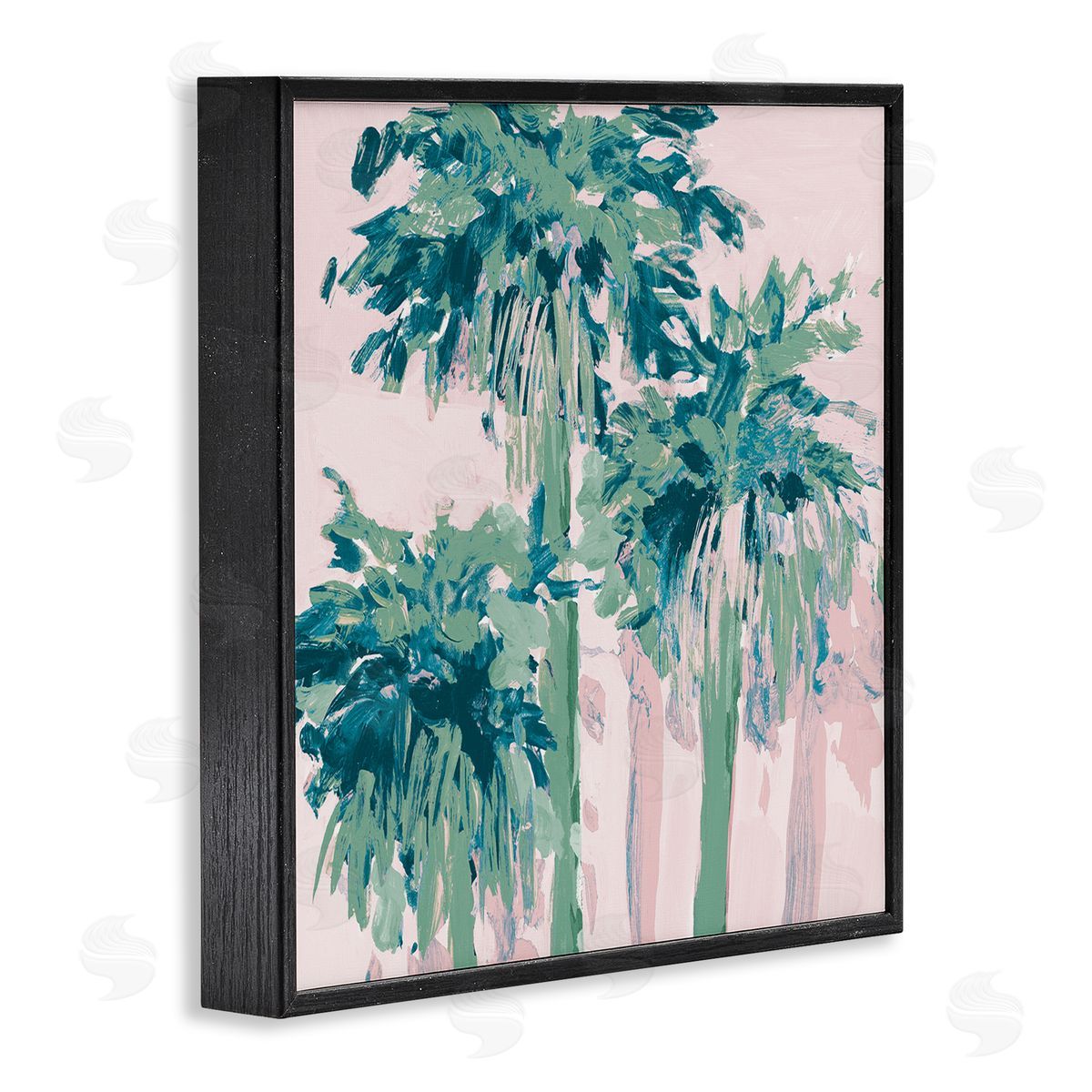 Jane Slivka Abstract Palms Trees Black Framed Glicee Wall Art Print