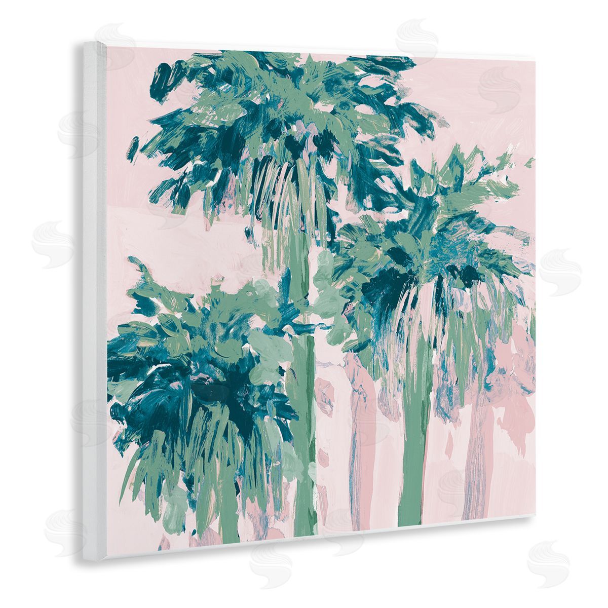 Jane Slivka Abstract Palms Trees Wooden Wall Plaque Art Print