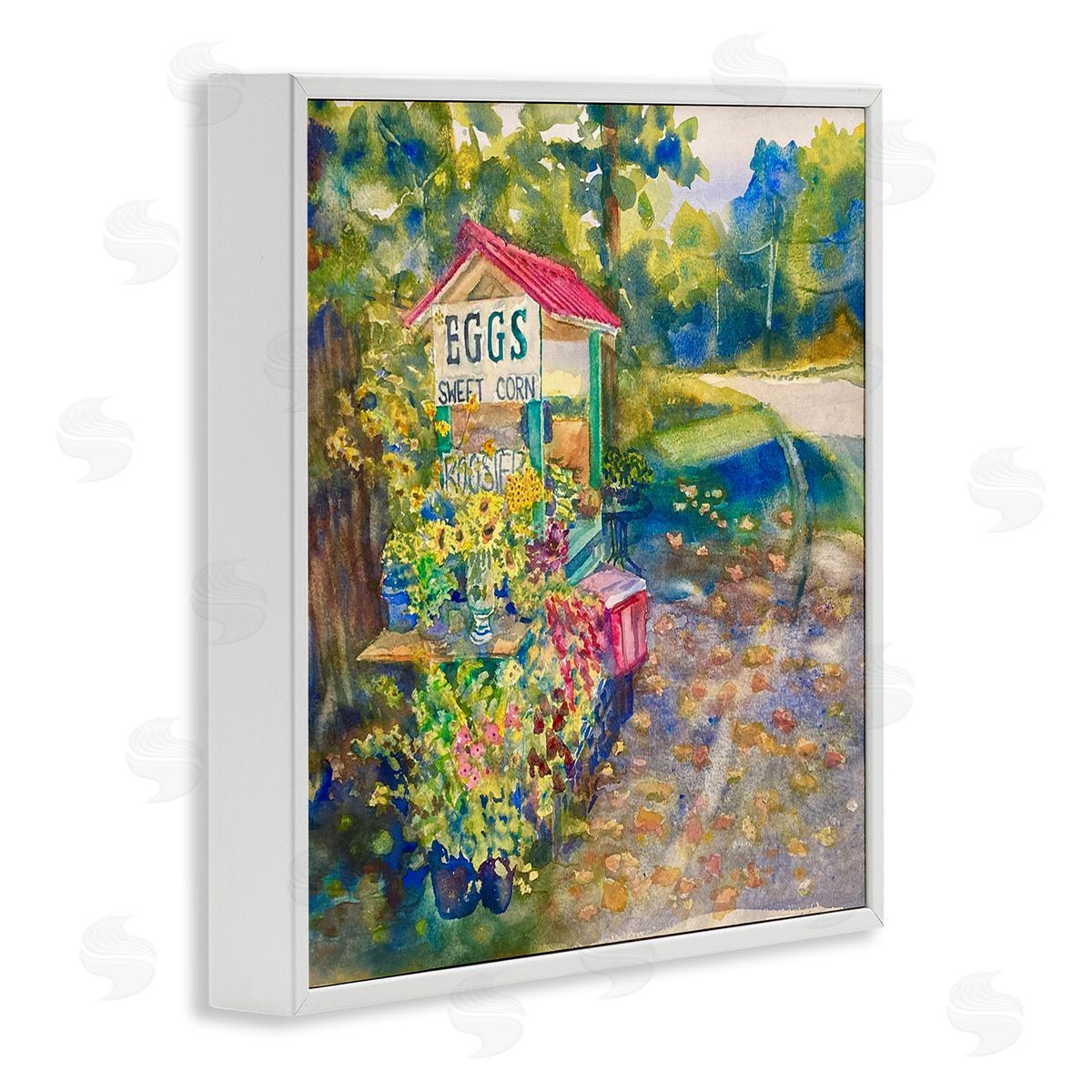 MB Cunningham Farm Stand Painting White Framed Glicee Wall Art Print