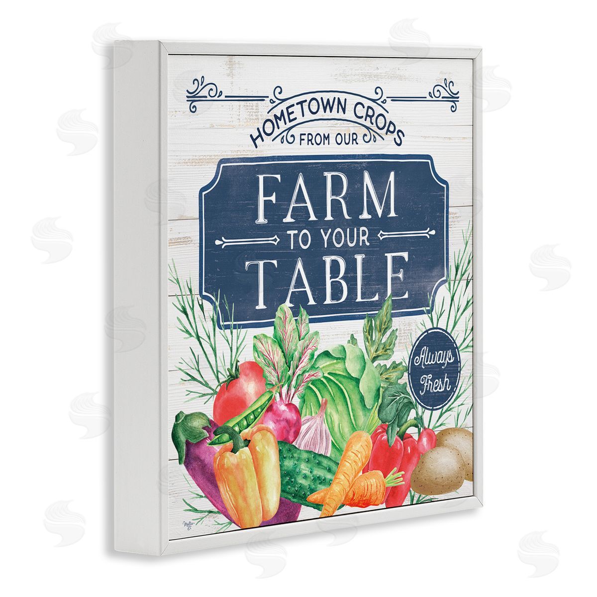 Mollie B. Farm To Table Crops White Framed Glicee Wall Art Print