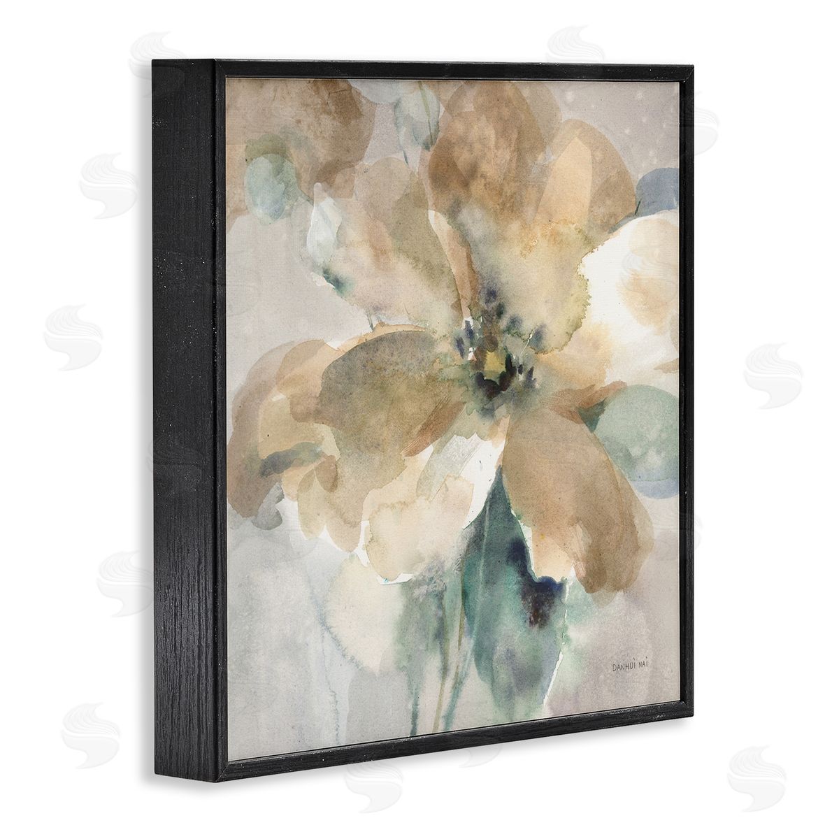 Danhui Nai Abstract Flower Petals Black Framed Glicee Wall Art Print