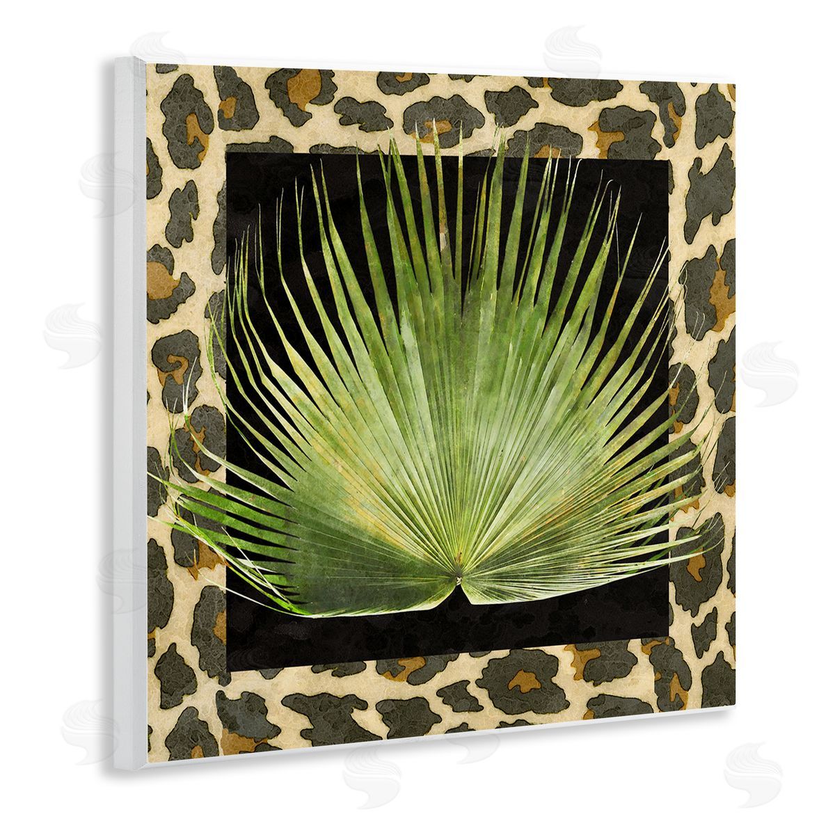 Alonzo Saunders Tropical Leaf Pattern Wooden Wall Plaque Art Print