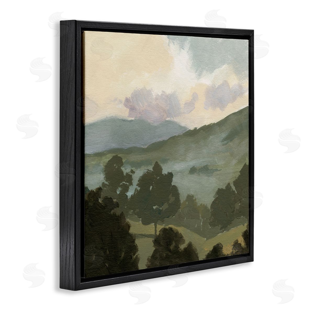 Victoria Barnes Country Landscape Sky Black Floating Frame Canvas Wall Art Print