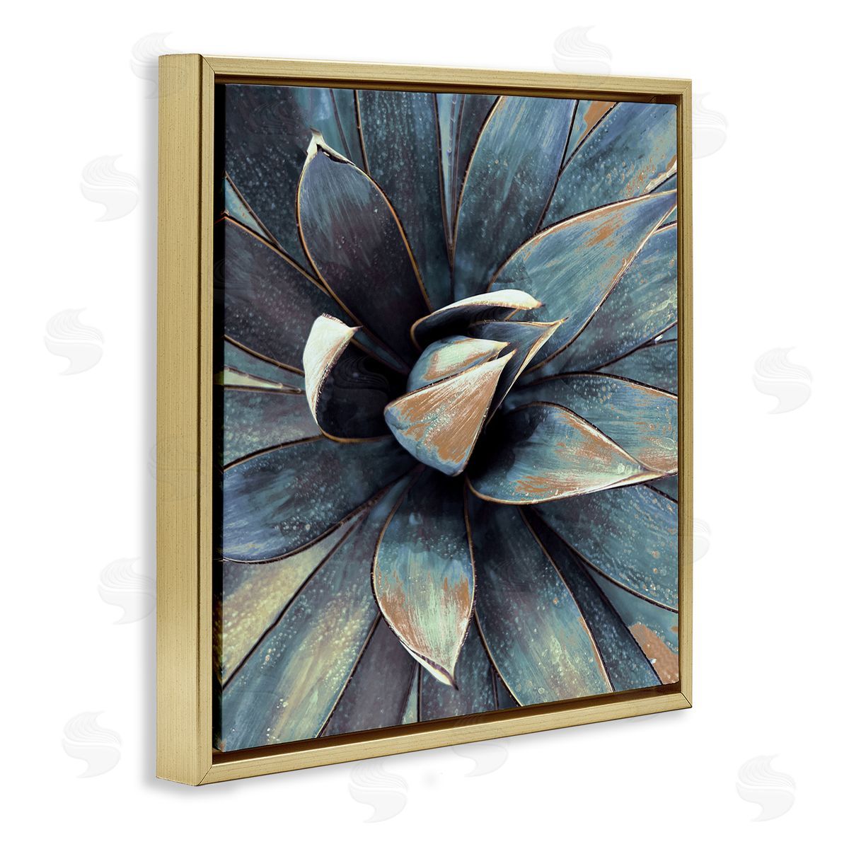 Irena Orlov Modern Tropical Petals Gold Floating Frame Canvas Wall Art Print
