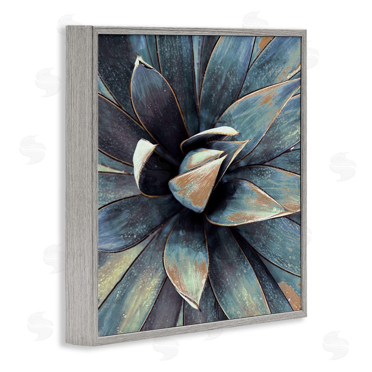 Irena Orlov Modern Tropical Petals Gray Framed Glicee Wall Art Print