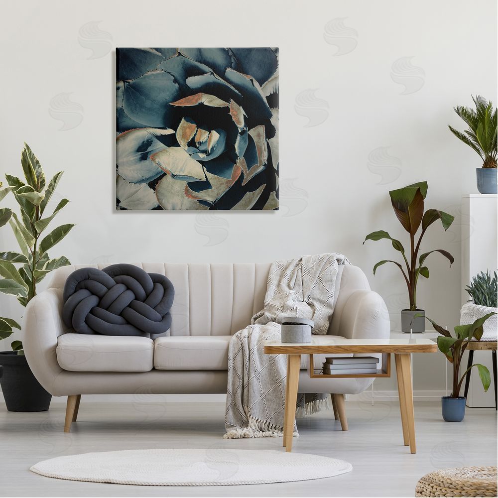 Irena Orlov Modern Succulent Leaves Canvas Wall Art in Room