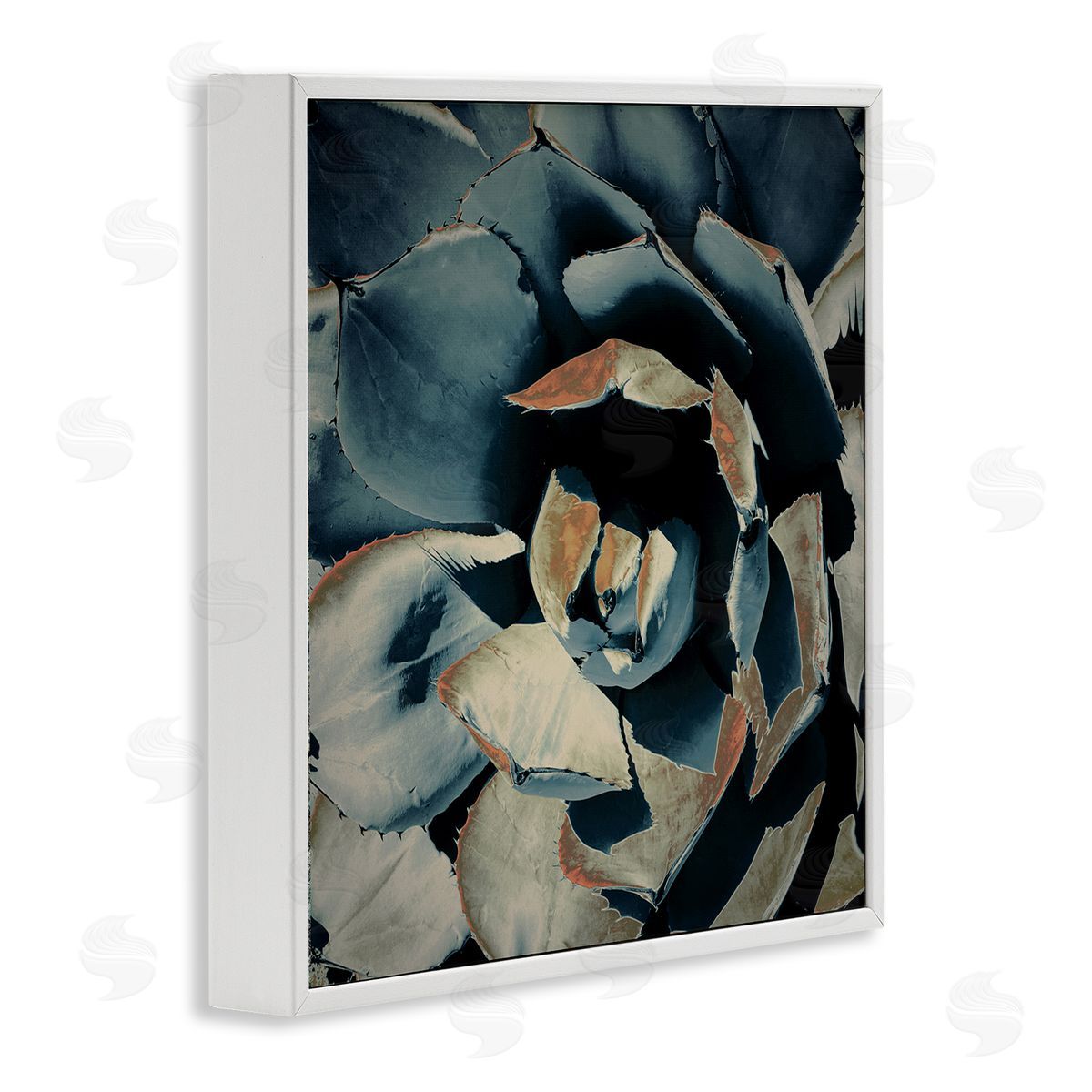 Irena Orlov Modern Succulent Leaves White Framed Glicee Wall Art Print