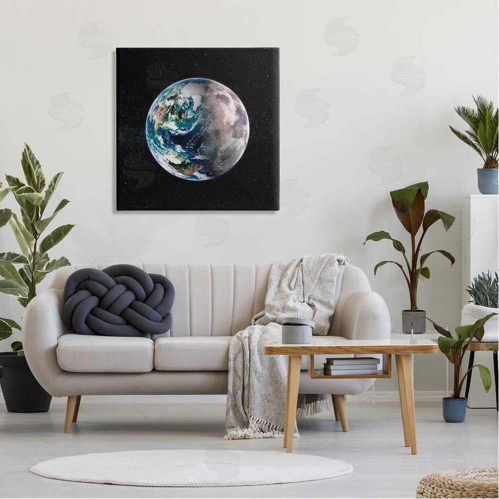 Grace Popp Earth in Galaxy Canvas Wall Art in Room