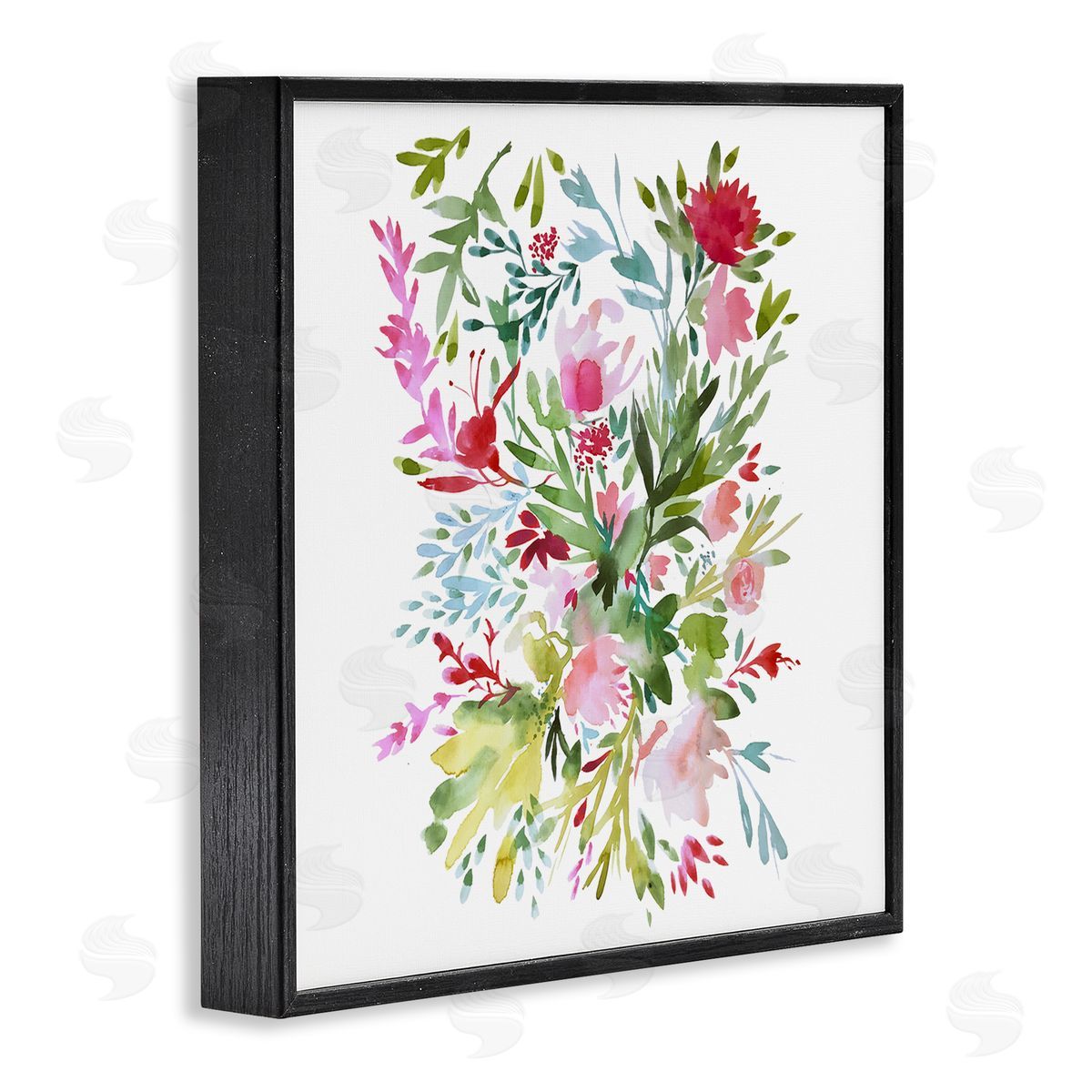 Claudia Bianchi Garden Flowers Pattern Black Framed Glicee Wall Art Print