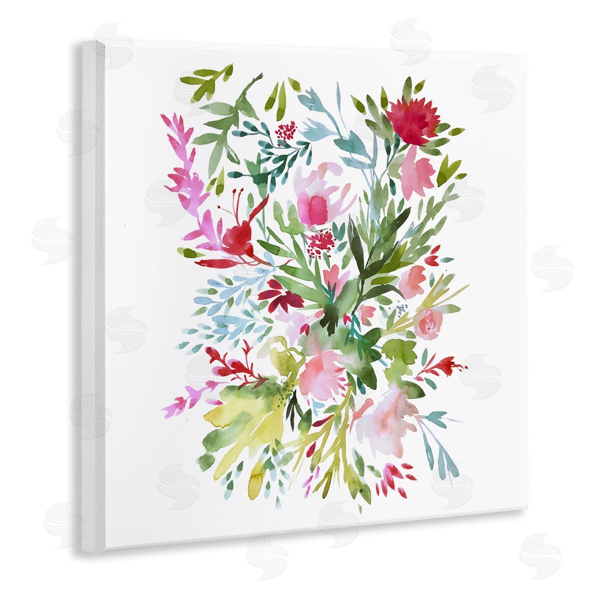 Claudia Bianchi Garden Flowers Pattern Wooden Wall Plaque Art Print