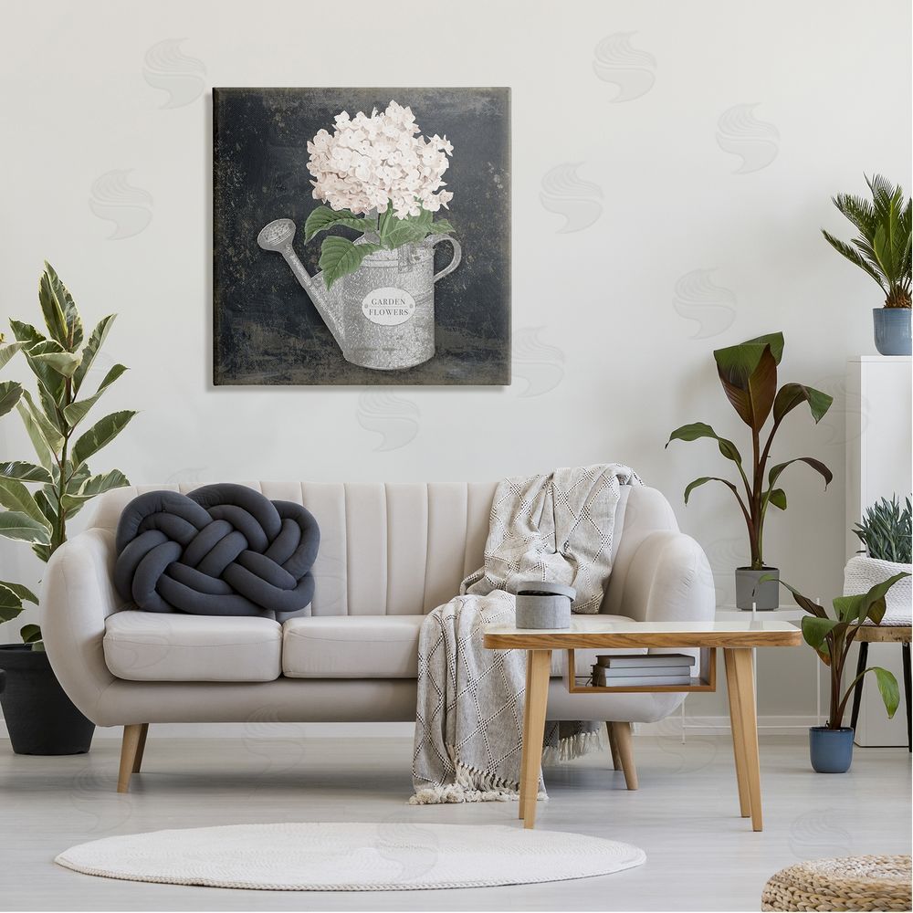 Corinne Haig Garden Flowers Can Canvas Wall Art in Room