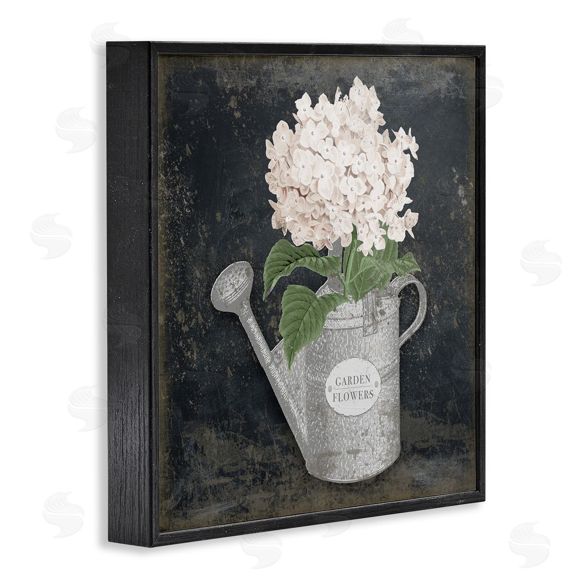 Corinne Haig Garden Flowers Can Black Framed Glicee Wall Art Print