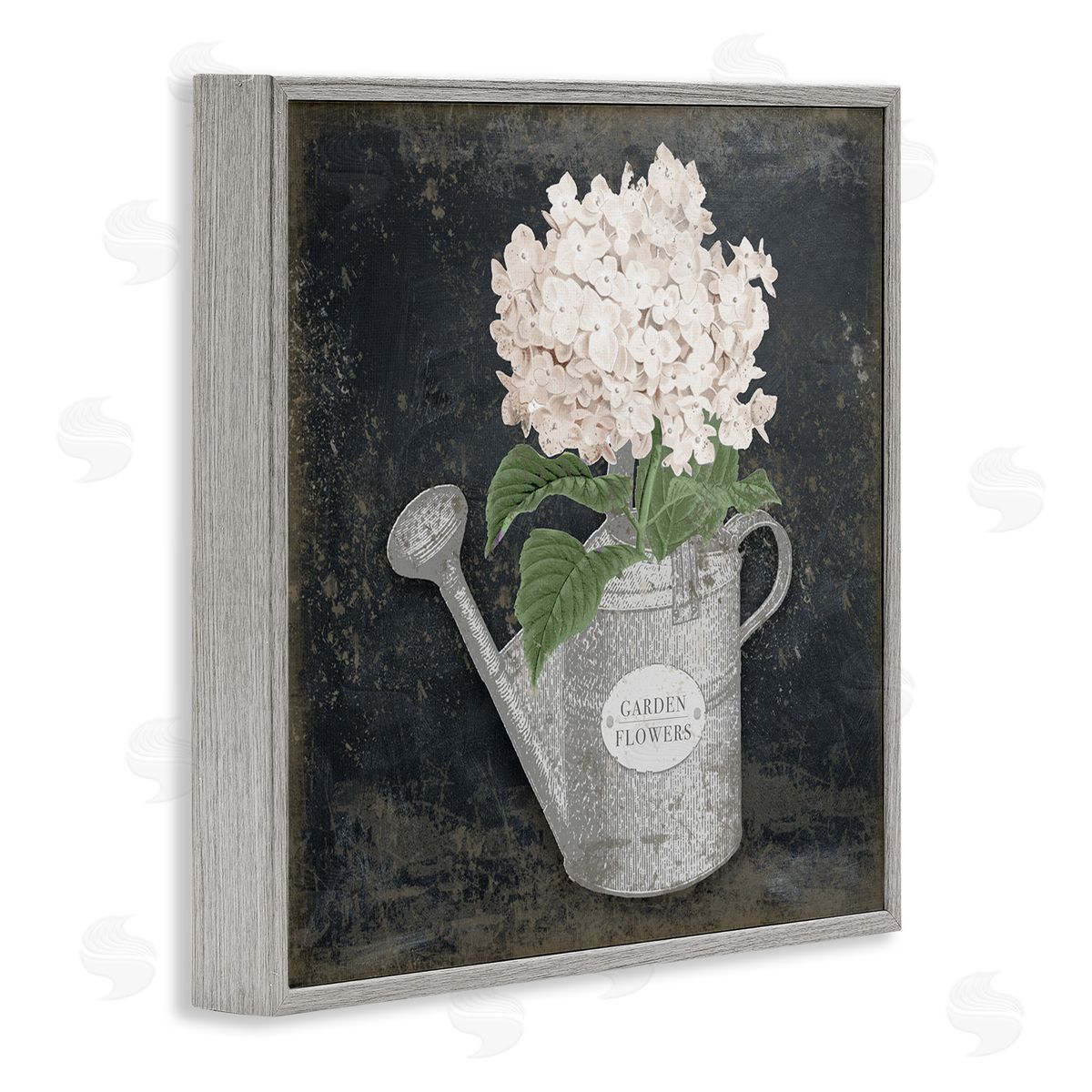 Corinne Haig Garden Flowers Can Gray Framed Glicee Wall Art Print