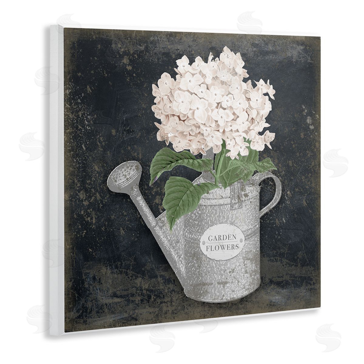 Corinne Haig Garden Flowers Can Wooden Wall Plaque Art Print