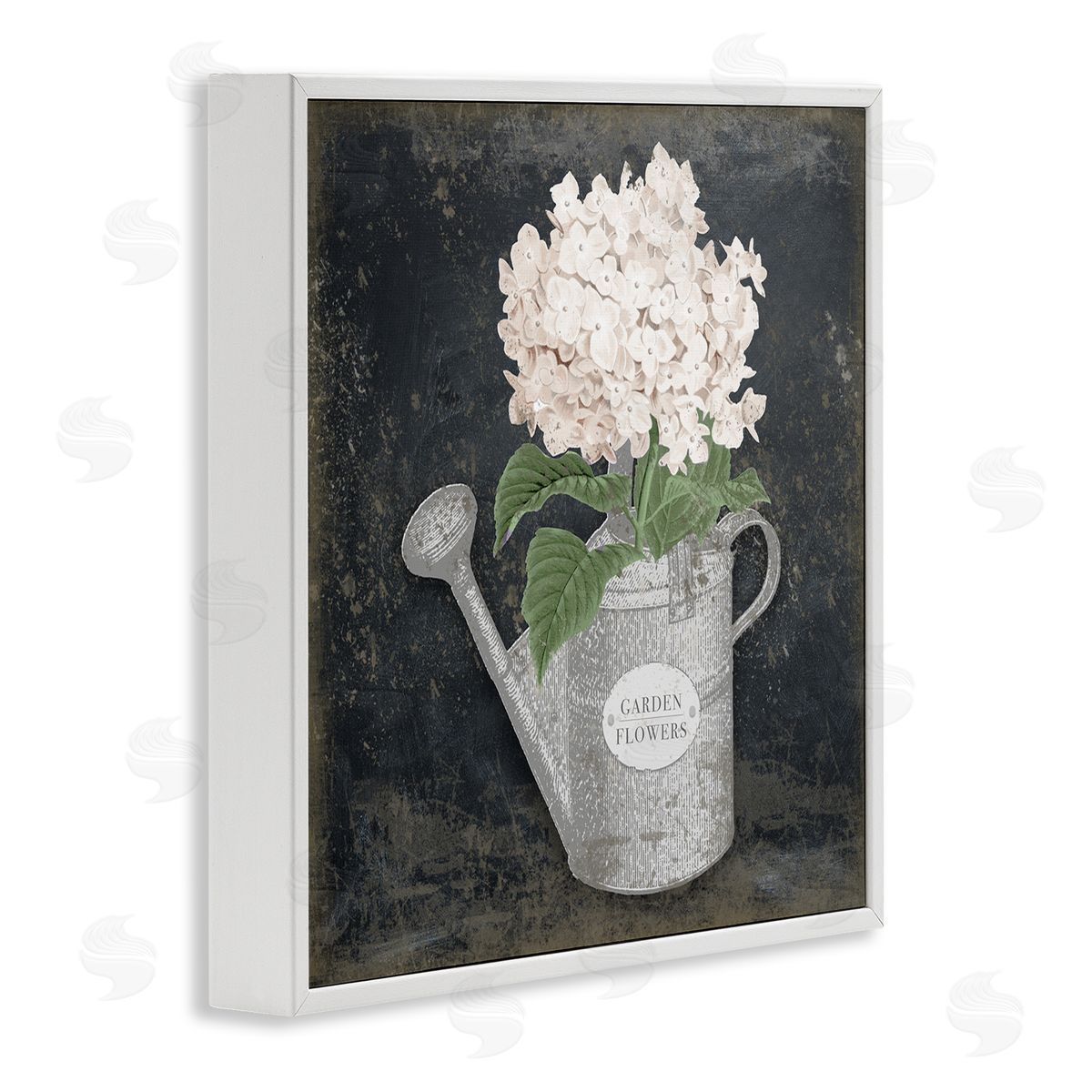 Corinne Haig Garden Flowers Can White Framed Glicee Wall Art Print