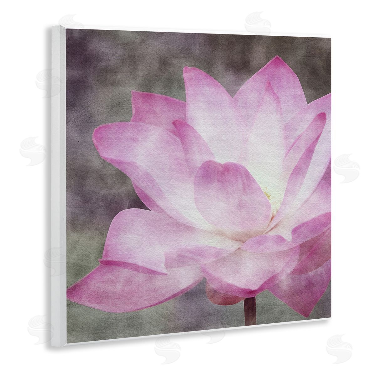 LSR Design Studio Purple Pond Lily  Wooden Wall Plaque Art Print