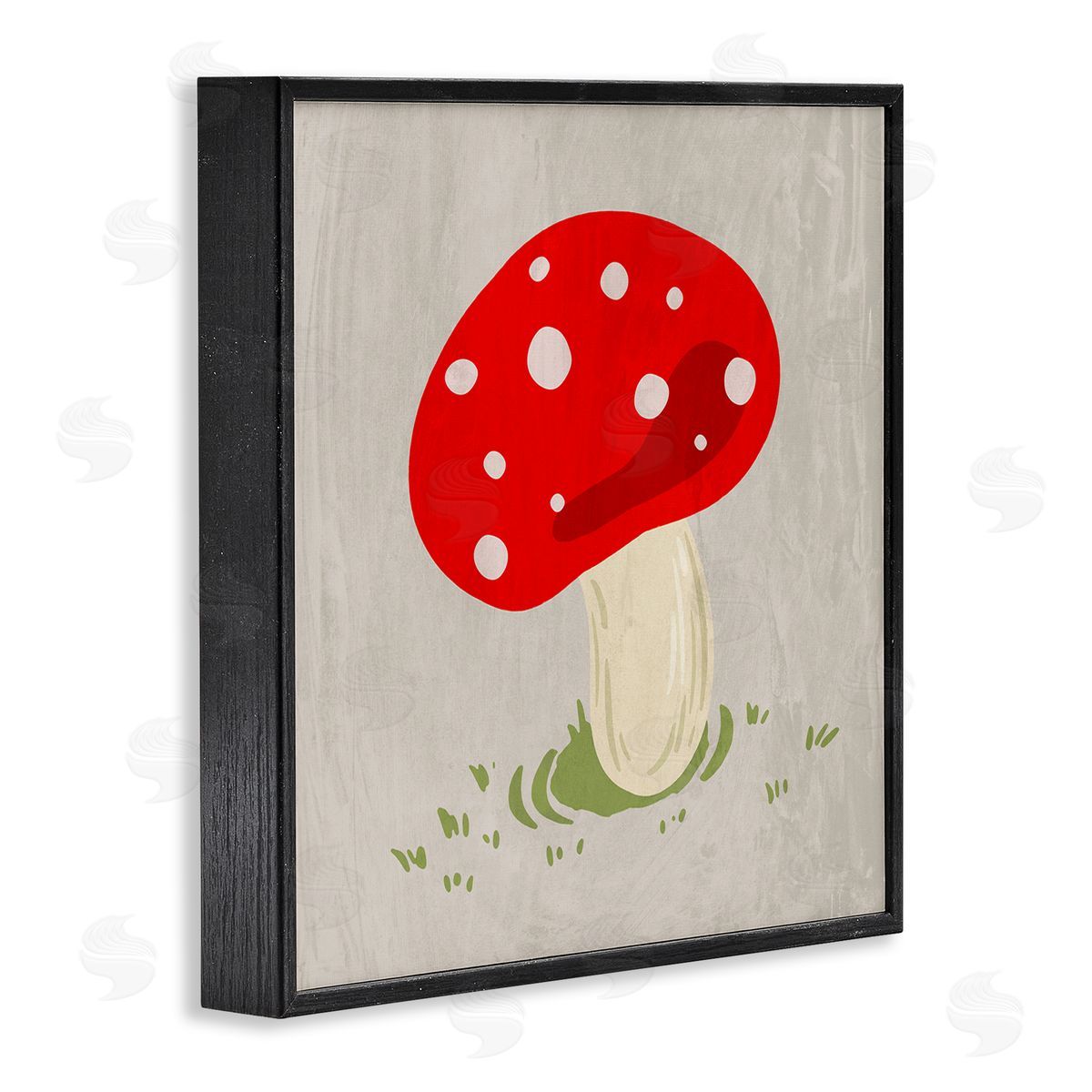 Ziwei Li Red Spotted Mushroom Black Framed Glicee Wall Art Print