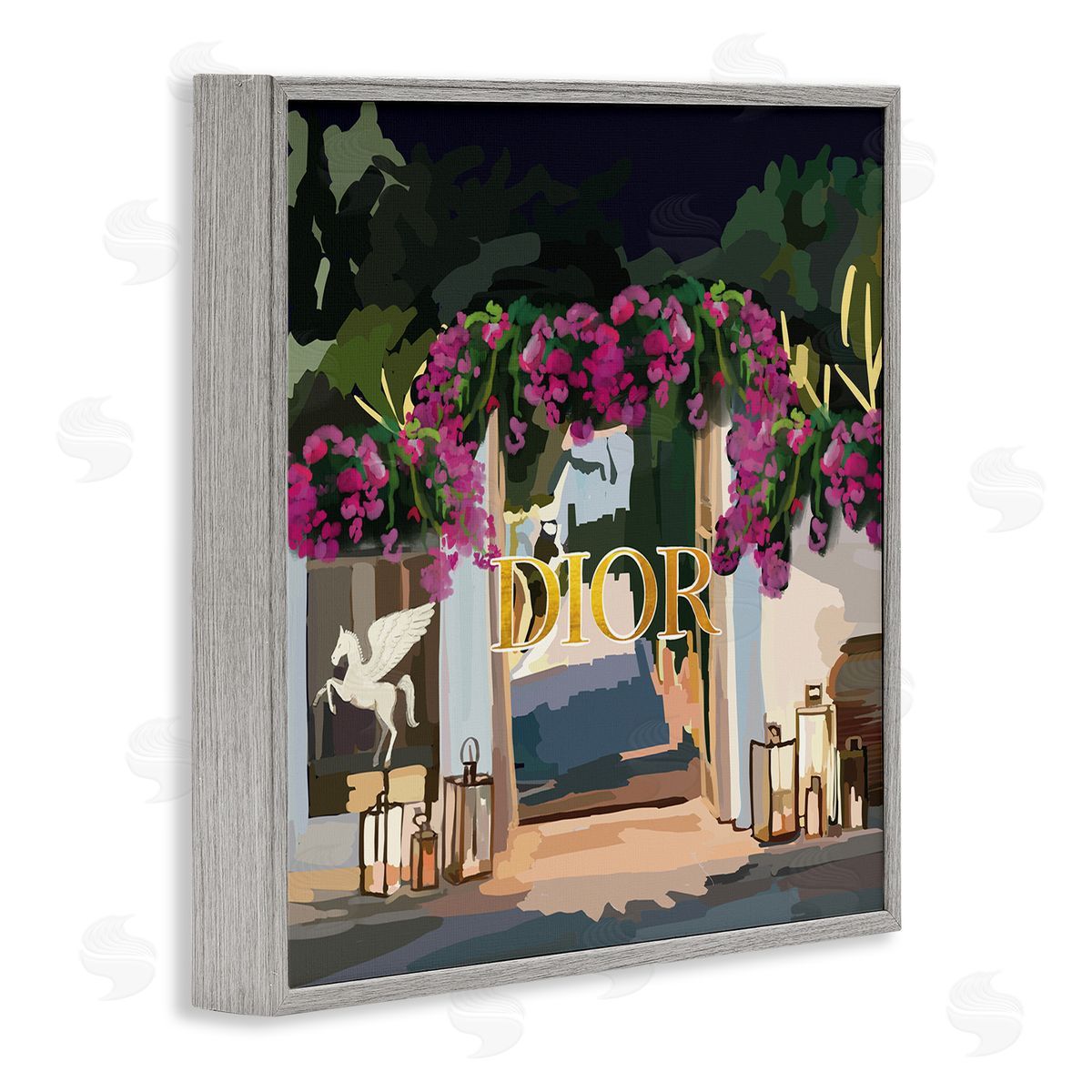 Amelia Noyes Fashion Shop Landscape Gray Framed Glicee Wall Art Print