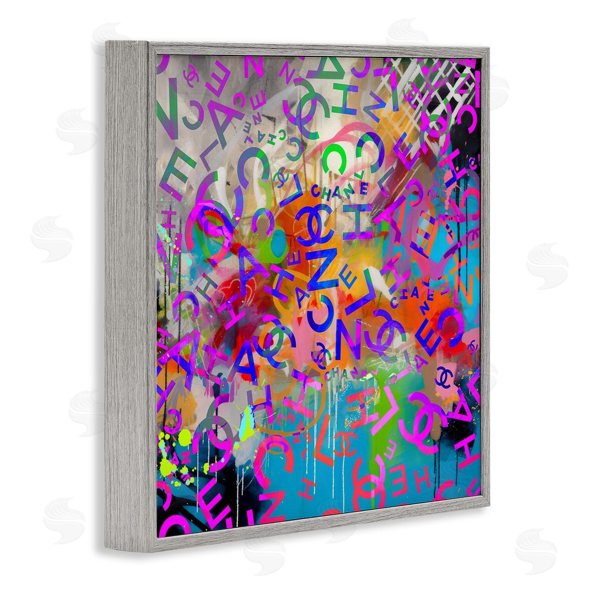 Ziwei Li Modern Glam Logos Gray Framed Glicee Wall Art Print