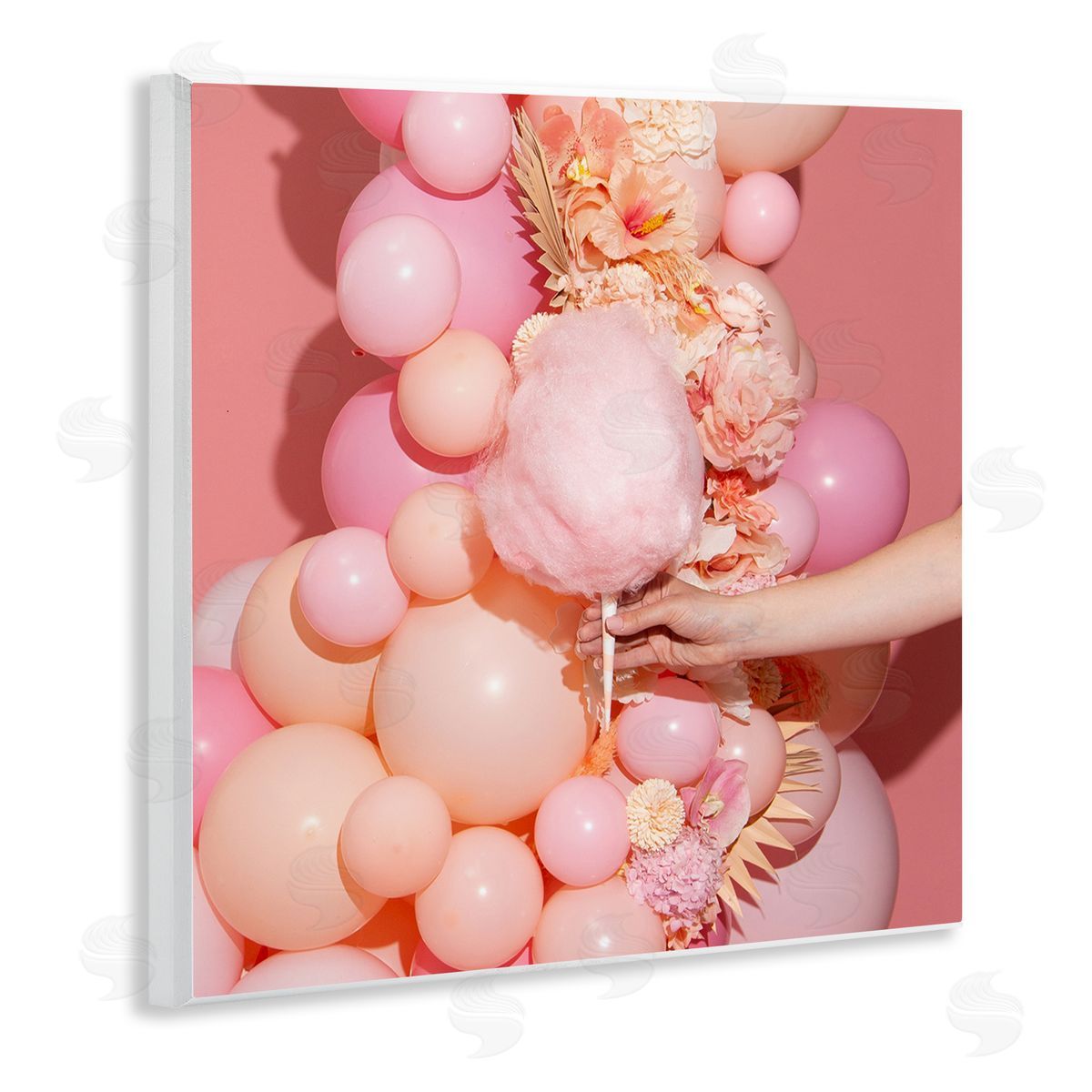 LISH Creative Cotton Candy & Balloons Wooden Wall Plaque Art Print