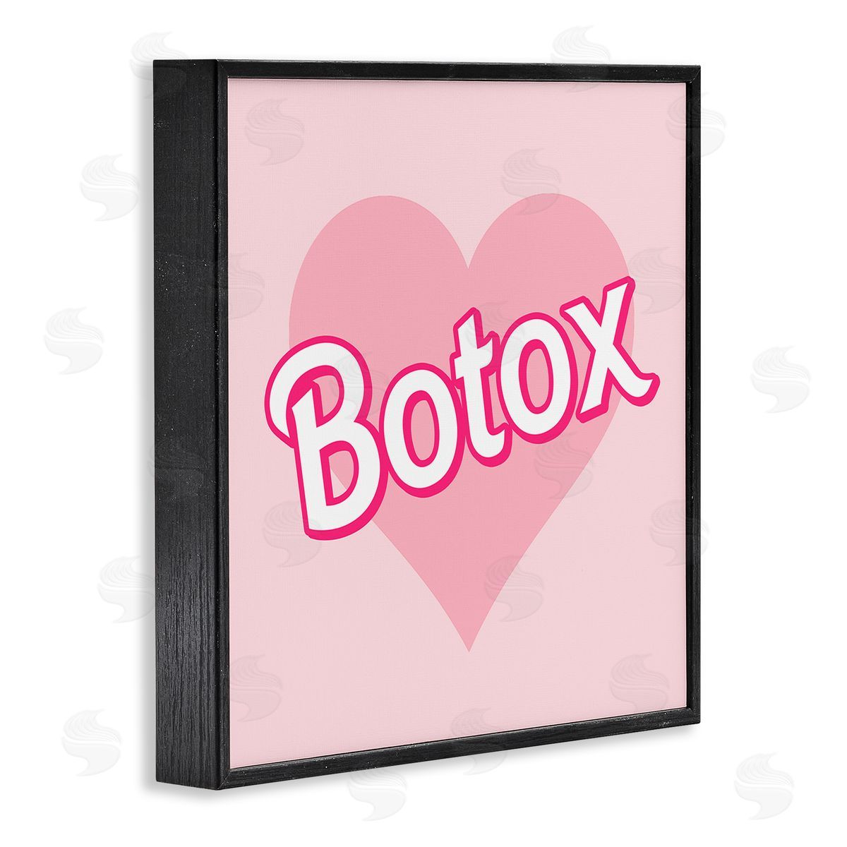 Pink Heart Botox Black Frame Print Wall Art, Home Decor by Stupell Studio