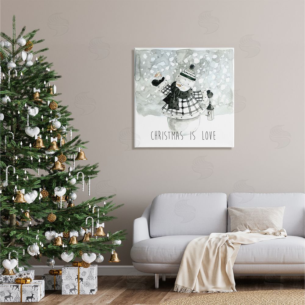 Carol Robinson Christmas Is Love Phrase Canvas Wall Art in Room