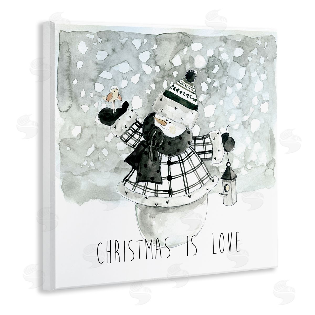 Carol Robinson Christmas Is Love Phrase Wooden Wall Plaque Art Print