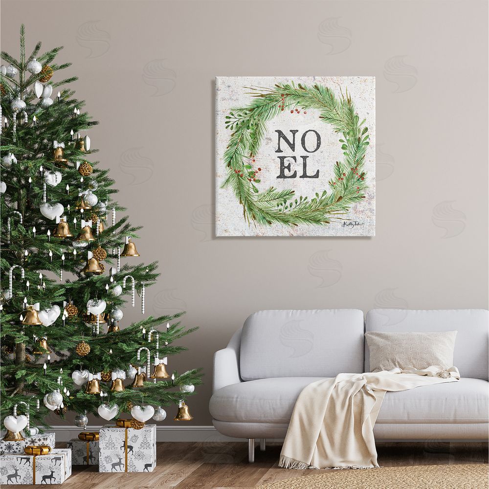 Kelley Talent Noel Seasonal Wreath Canvas Wall Art in Room