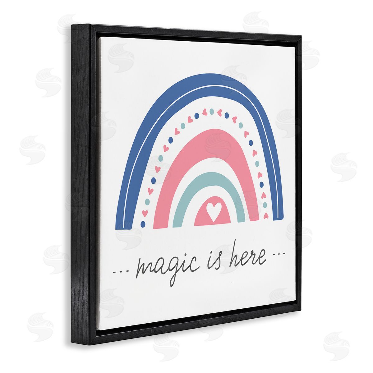 LSR Design Studio Magic is Here Rainbow Black Floating Frame Canvas Wall Art Print