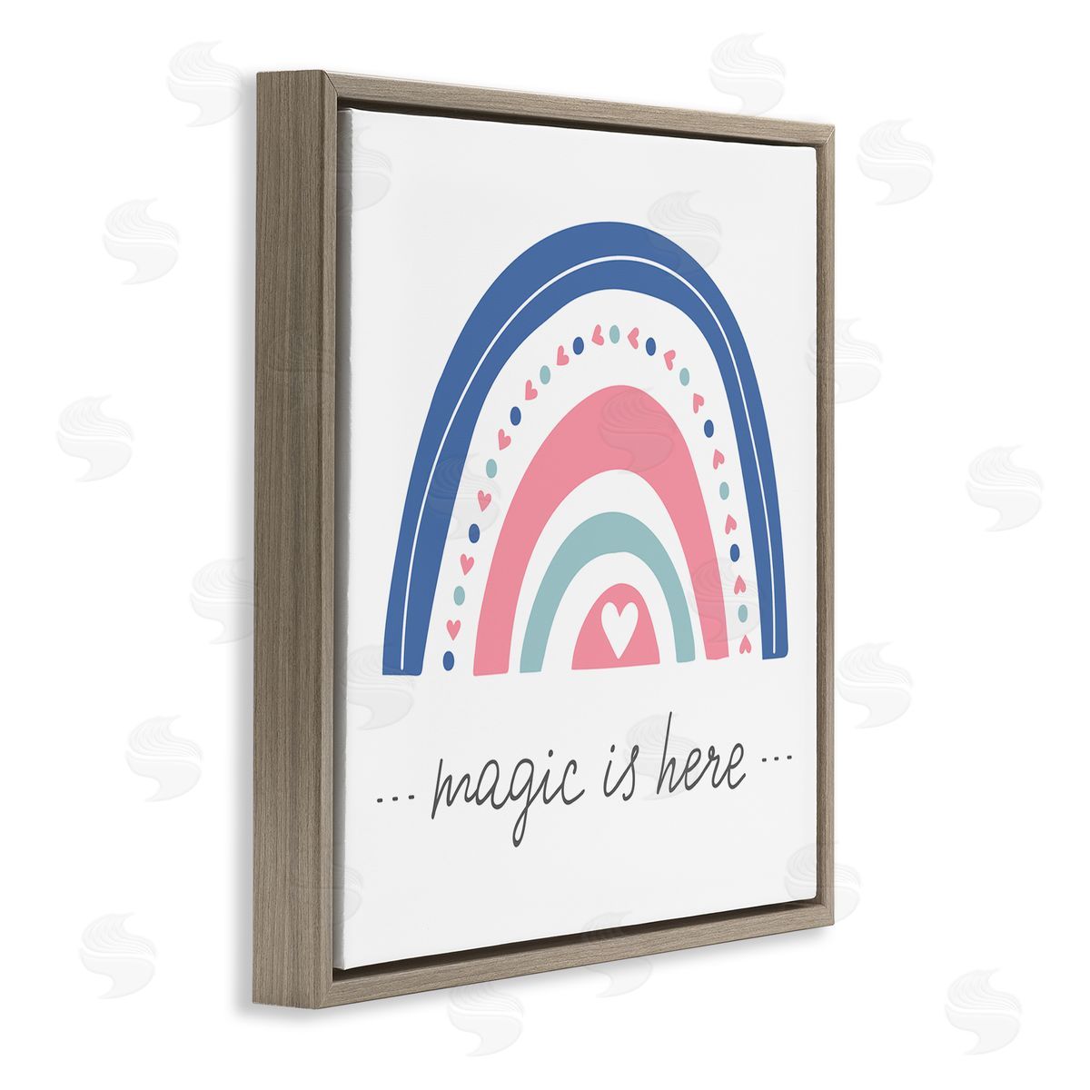 LSR Design Studio Magic is Here Rainbow Brown Floating Frame Canvas Wall Art Print