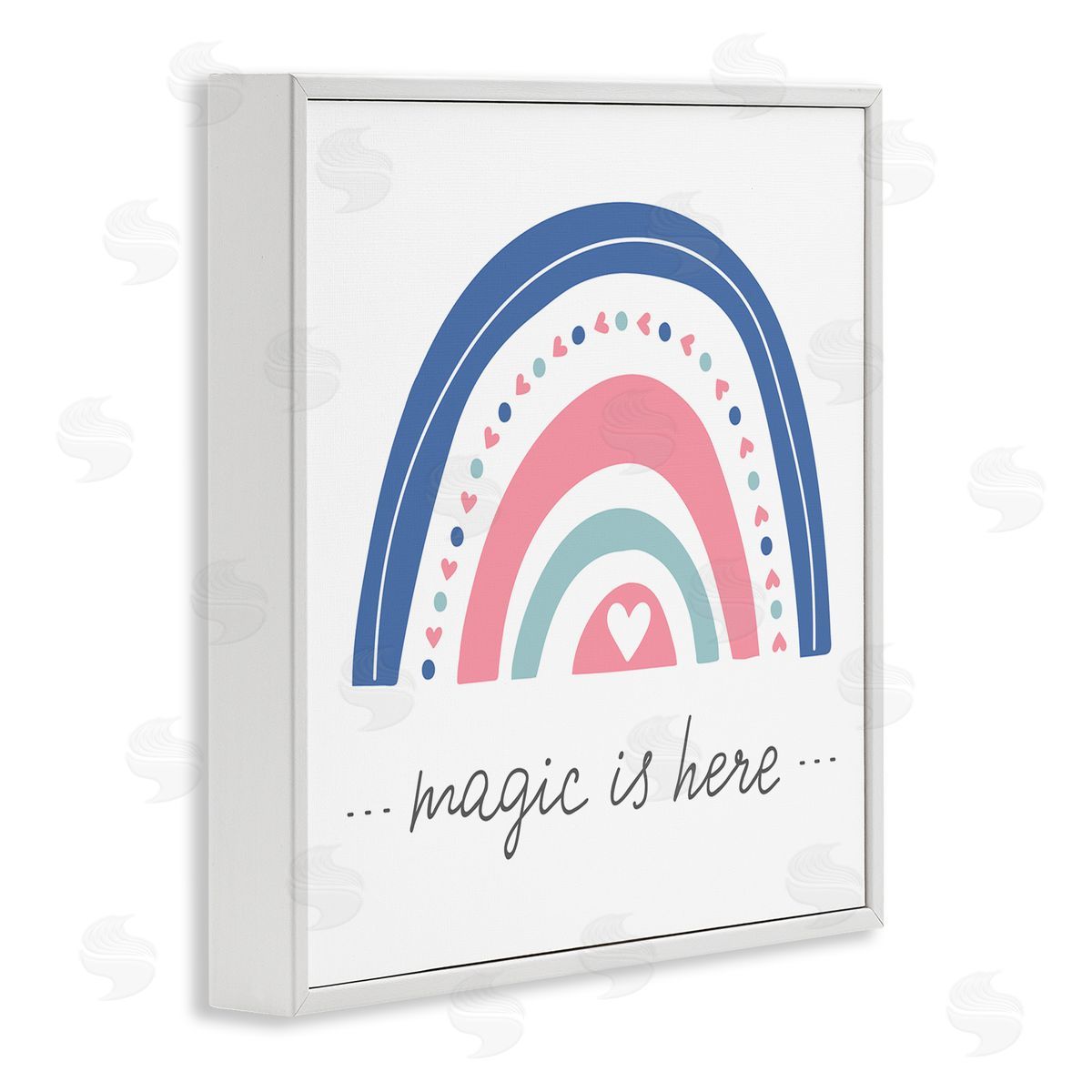 LSR Design Studio Magic is Here Rainbow White Framed Glicee Wall Art Print