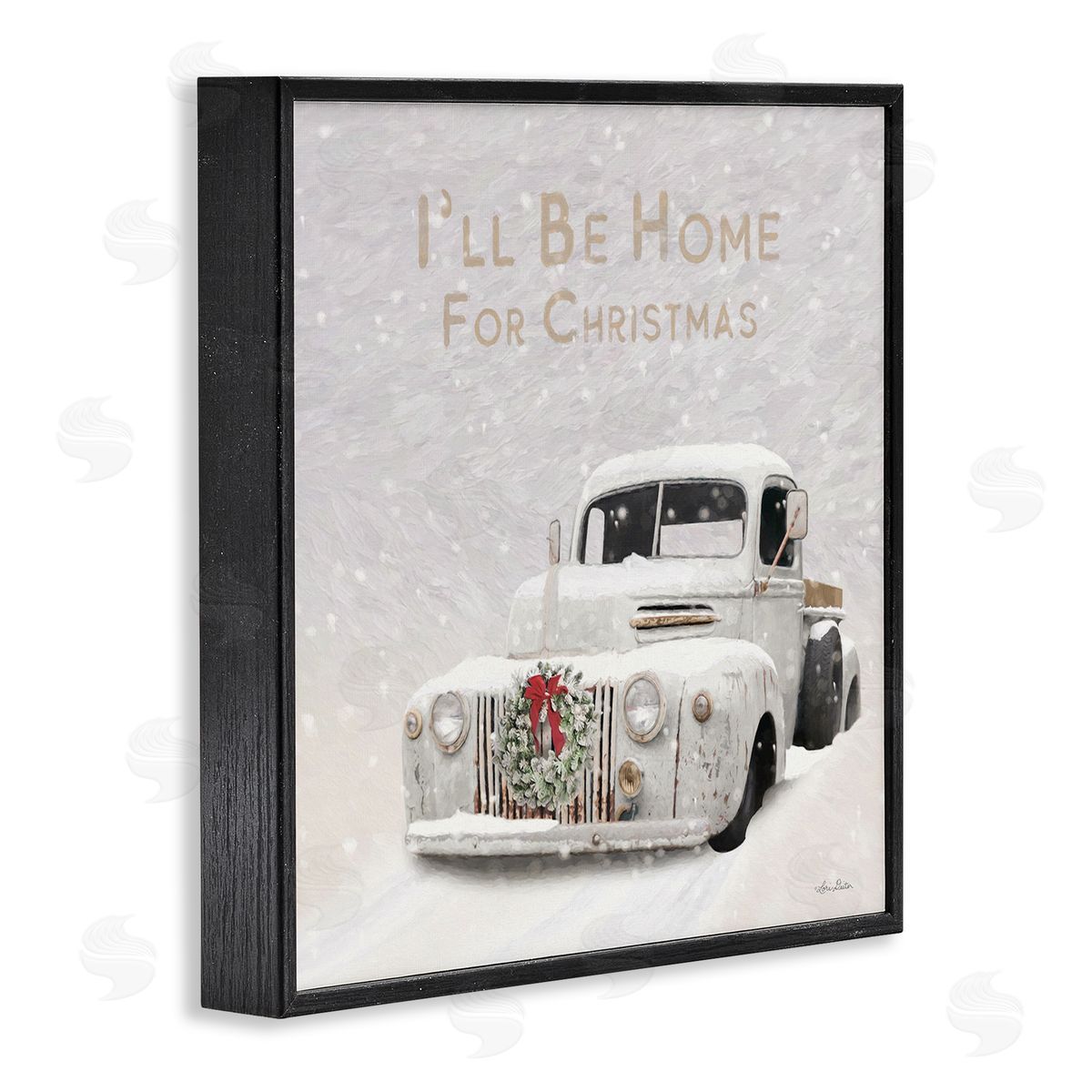 Lori Deiter Home For Christmas Phrase Black Framed Glicee Wall Art Print