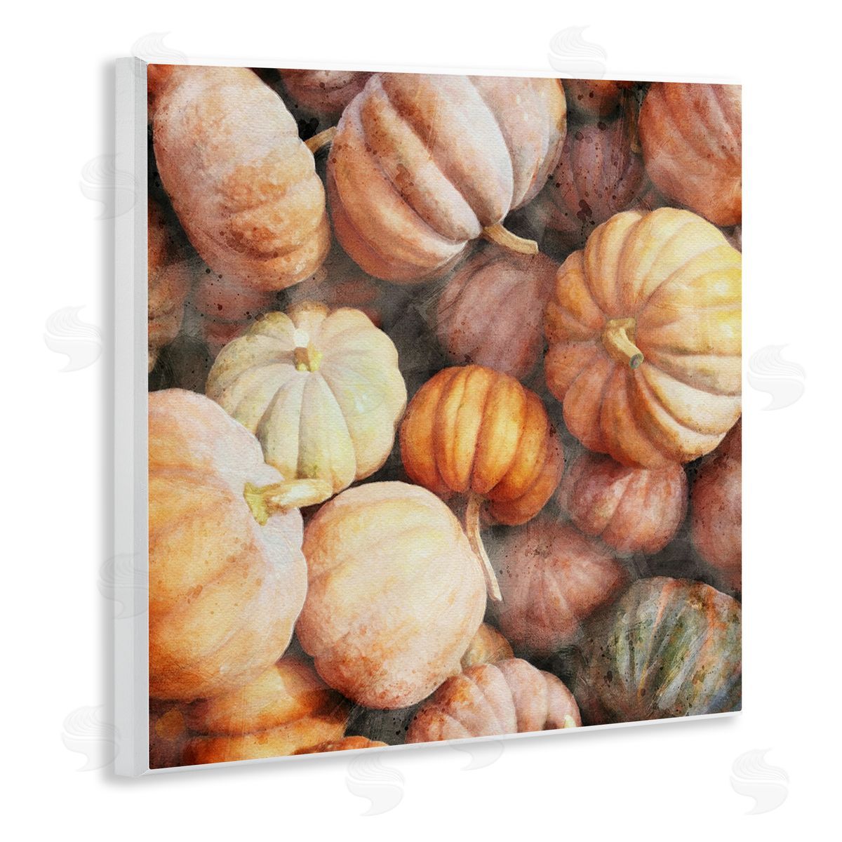 LSR Design Studio Fall Pumpkins & Gourds Wooden Wall Plaque Art Print