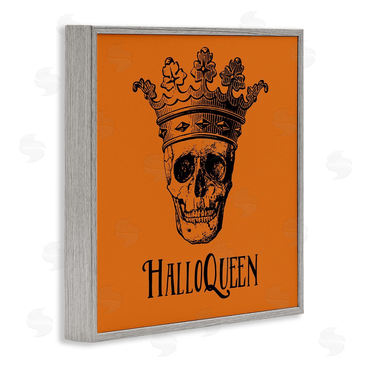 Two If By Sea Studios HalloQueen Skull in Crown Gray Framed Glicee Wall Art Print