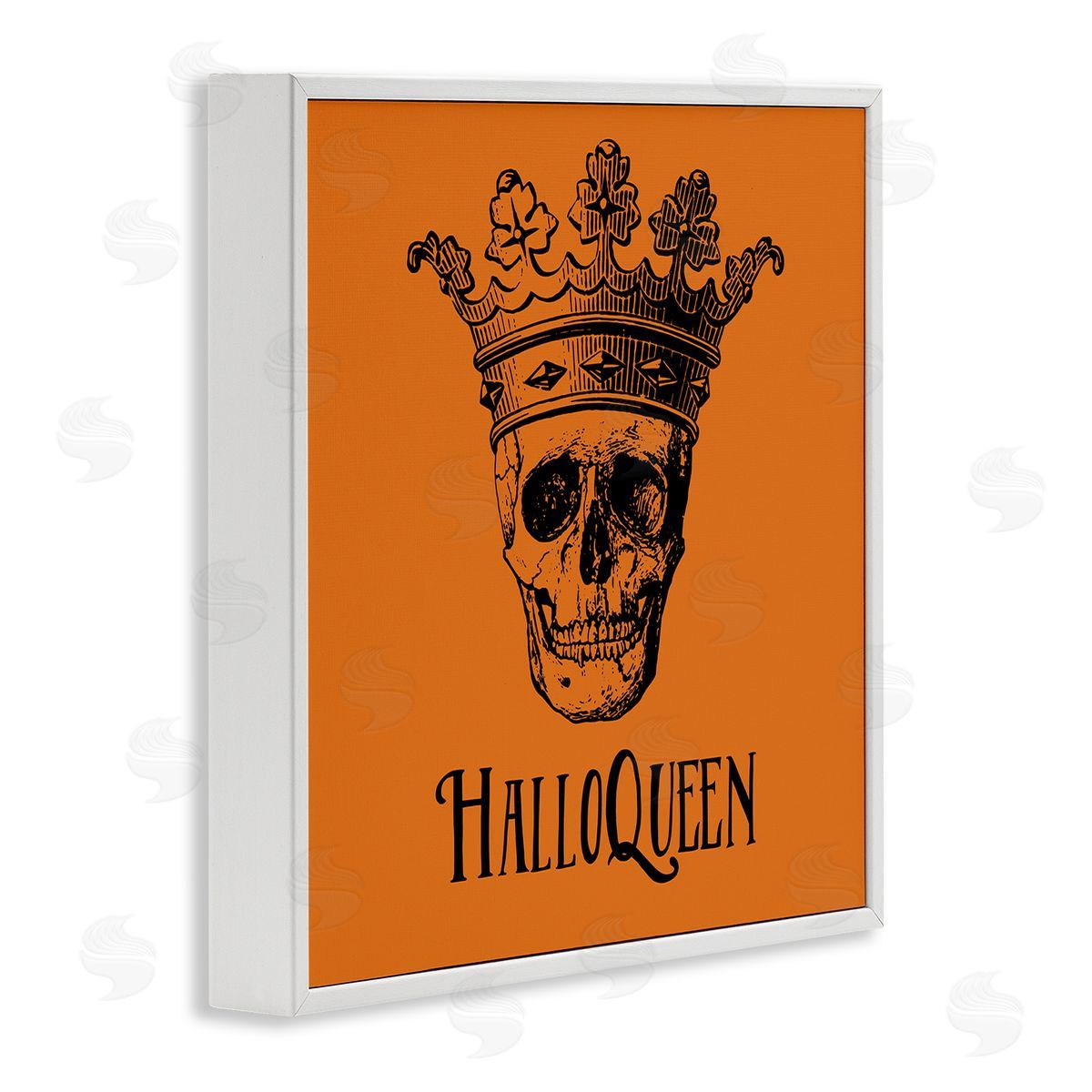 Two If By Sea Studios HalloQueen Skull in Crown White Framed Glicee Wall Art Print