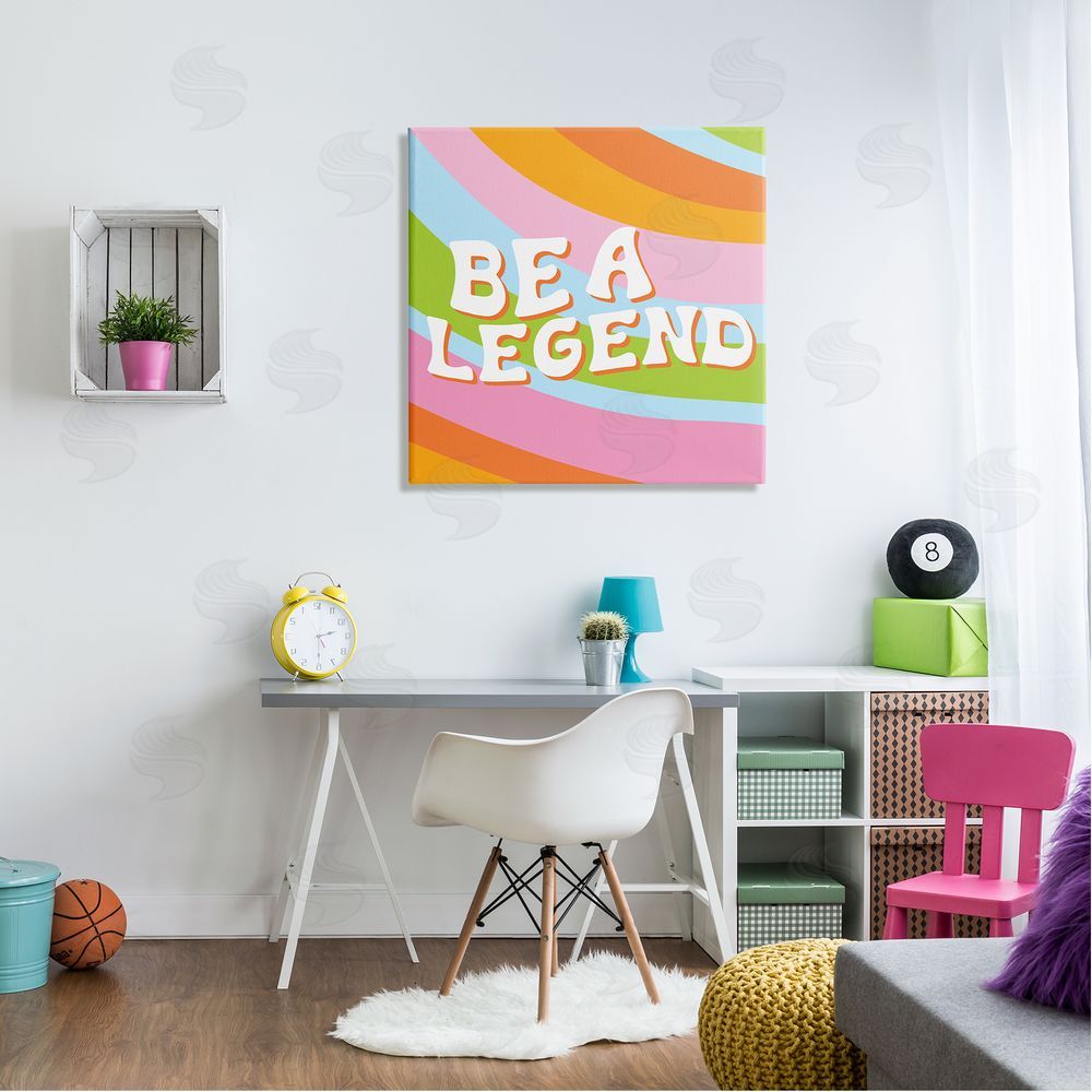 Emily Dumas Retro Be a Legend Canvas Wall Art in Room