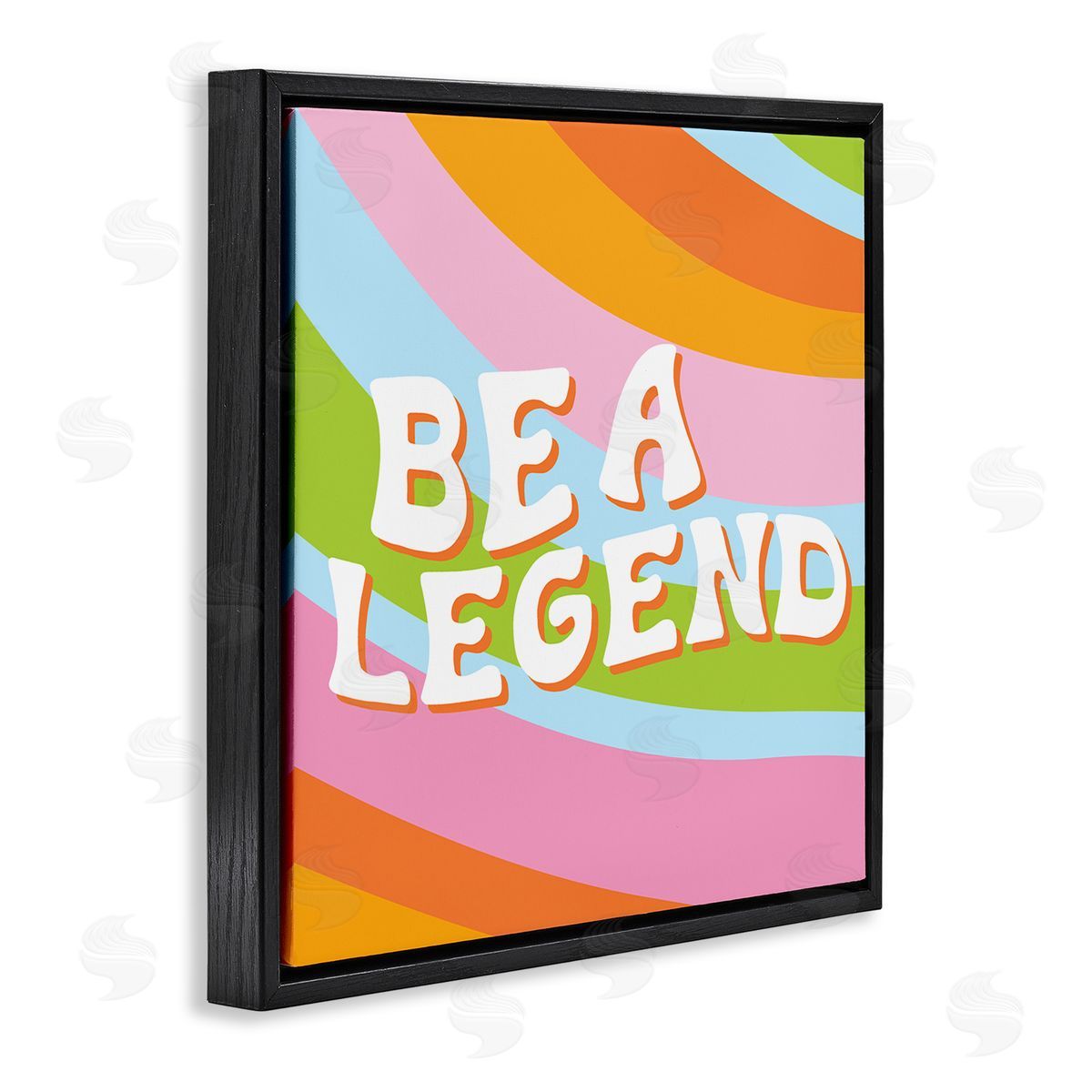 Emily Dumas Retro Be a Legend Black Floating Frame Canvas Wall Art Print